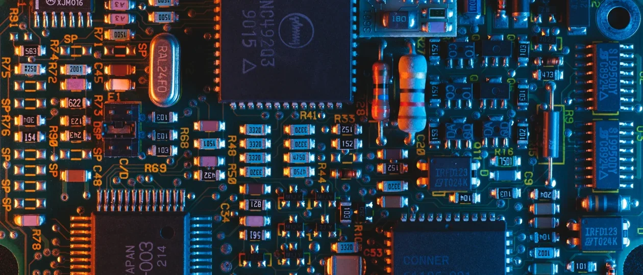 Populated SMT PCB — typical V5000 inline inspection target